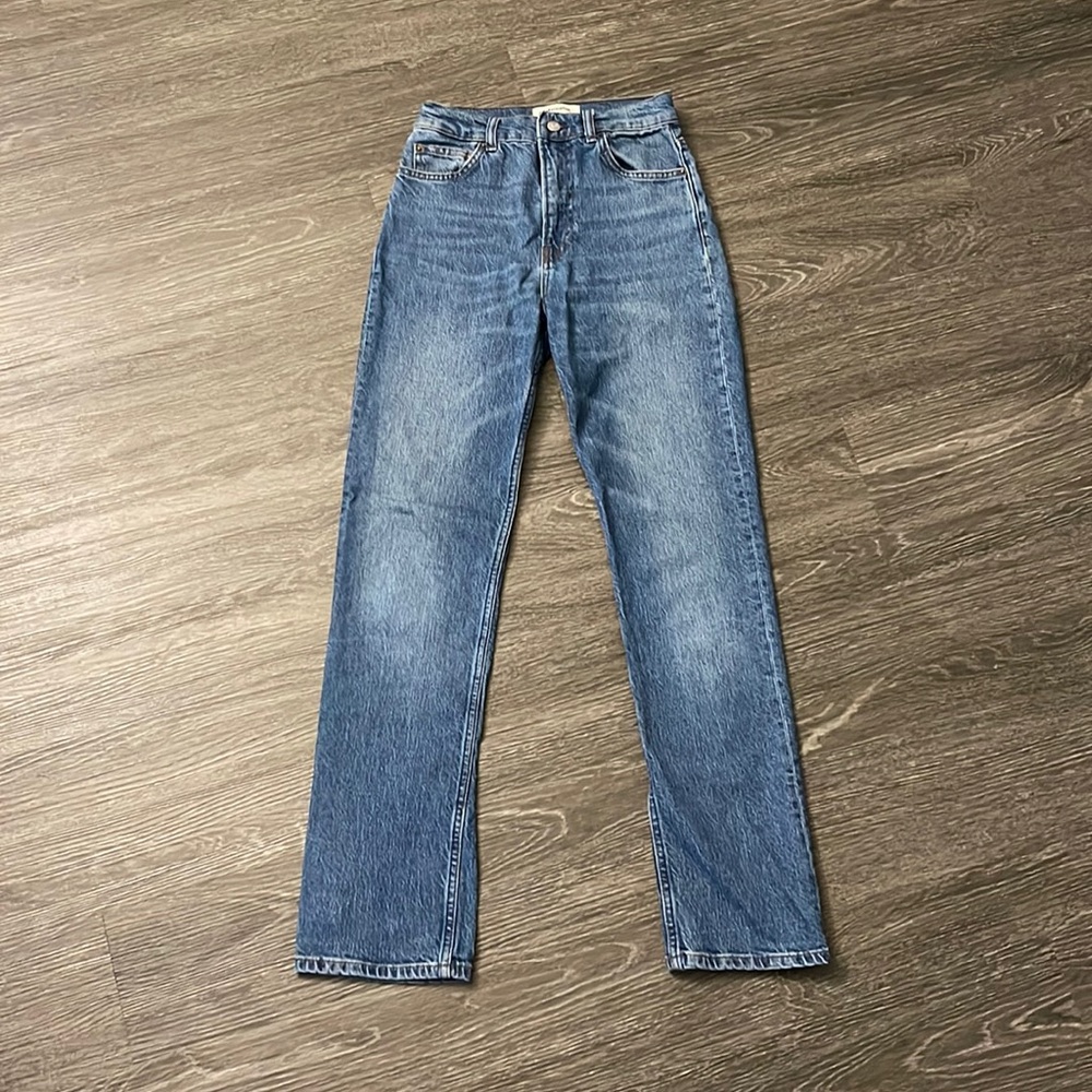 Reformation Liza High-Waisted Straight Jean in Laguna
